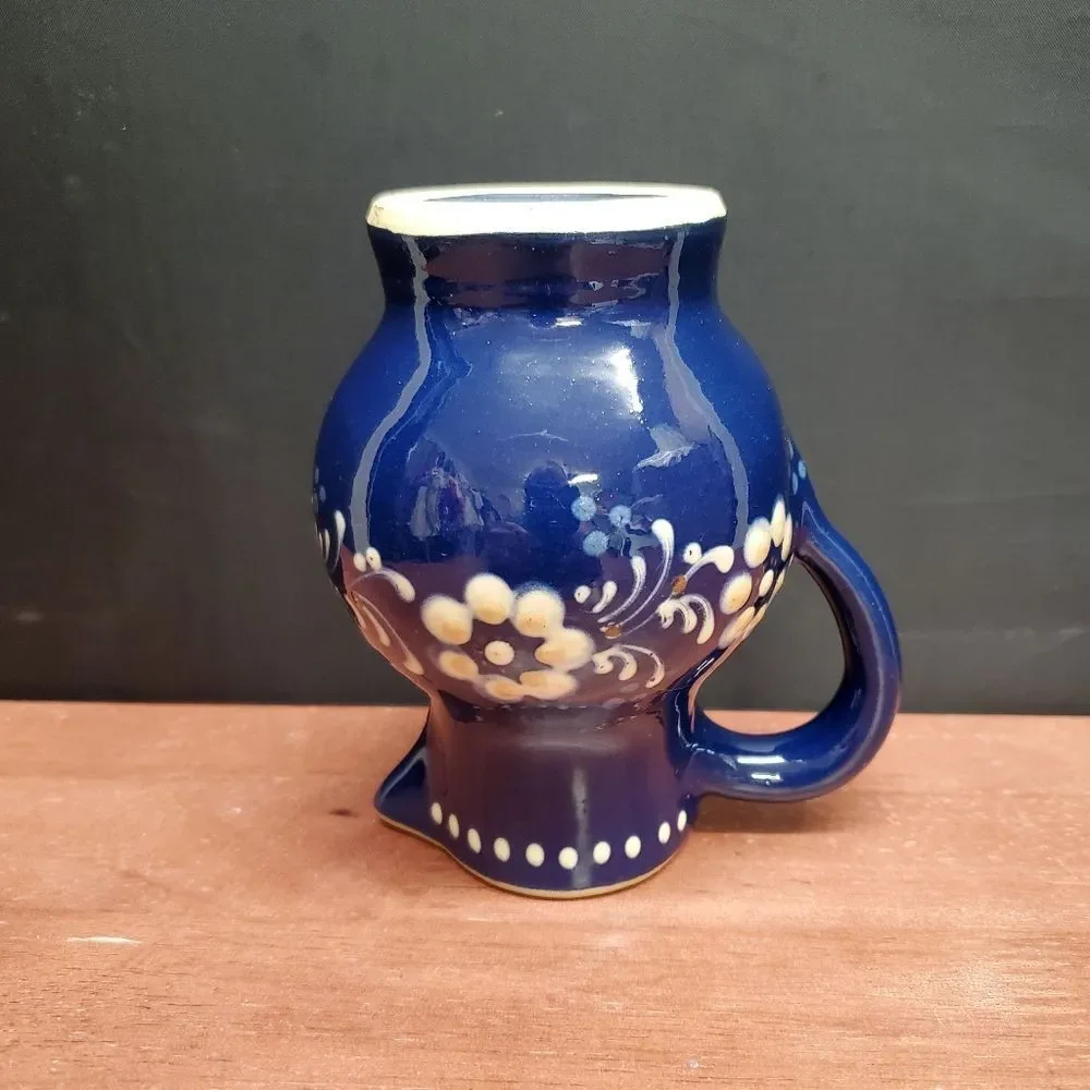 Vintage 1950-1960's Poland-Bunzlauer Style Ceramic Small Milk Cream Pitcher